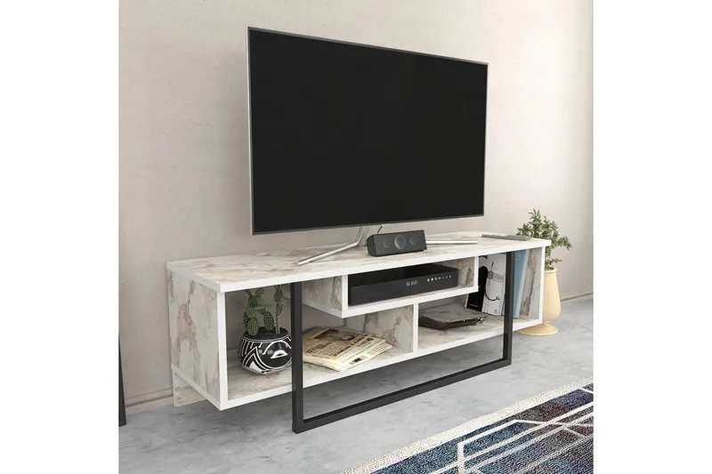 Andifli Tv-benk 120x40,2 cm - Hvit - Møbler - Mediamøbel & tv møbel - TV-benk & mediabenk