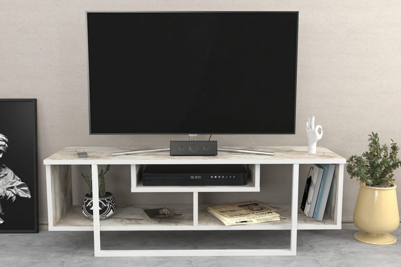 Andifli Tv-benk 120x40,2 cm - Hvit - Møbler - Mediamøbel & tv møbel - TV-benk & mediabenk
