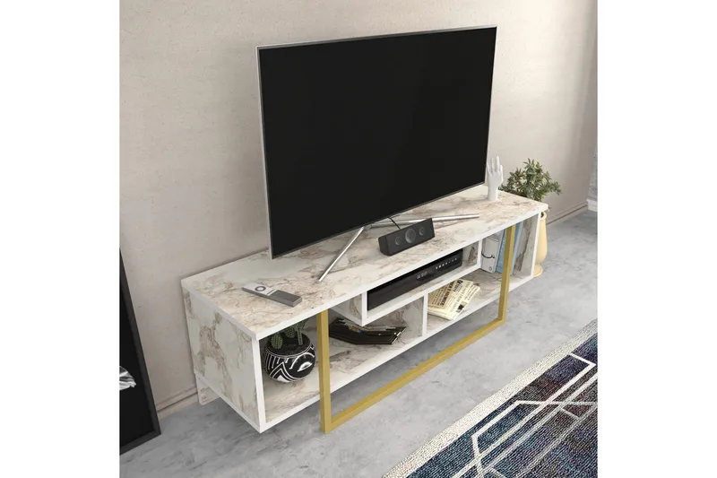 Andifli Tv-benk 120x40,2 cm - Hvit - Møbler - Mediamøbel & tv møbel - TV-benk & mediabenk