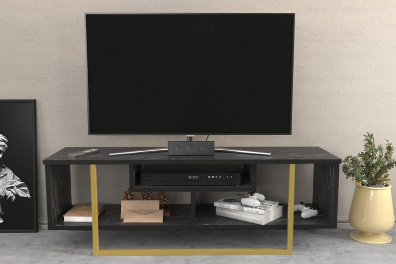 Andifli Tv-benk 120x40,2 cm - Svart - TV-benk & mediabenk