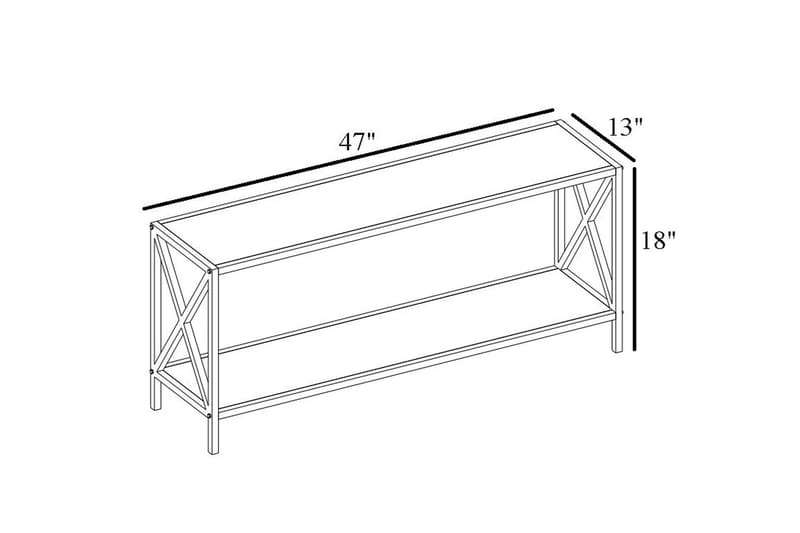 Andifli Tv-benk 120x45,7 cm - Brun - TV-benk & mediabenk