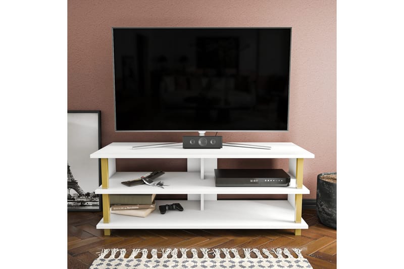 Andifli Tv-benk 120x47,4 cm - Gull - Møbler - Mediamøbel & tv møbel - TV-benk & mediabenk
