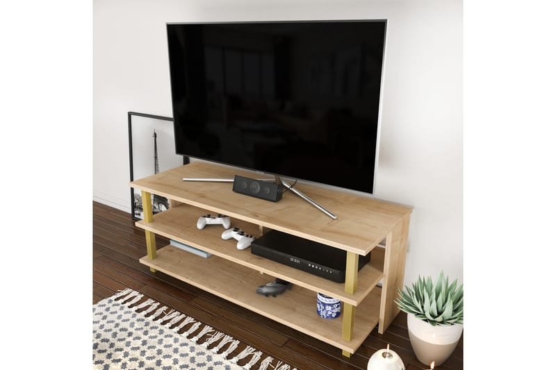 Andifli Tv-benk 120x47,4 cm - Gull - Møbler - Mediamøbel & tv møbel - TV-benk & mediabenk