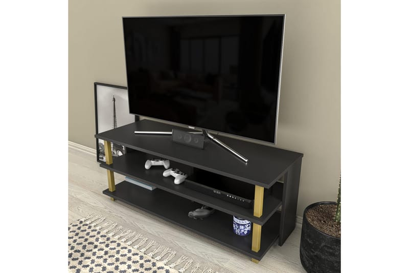 Andifli Tv-benk 120x47,4 cm - Gull - TV-benk & mediabenk