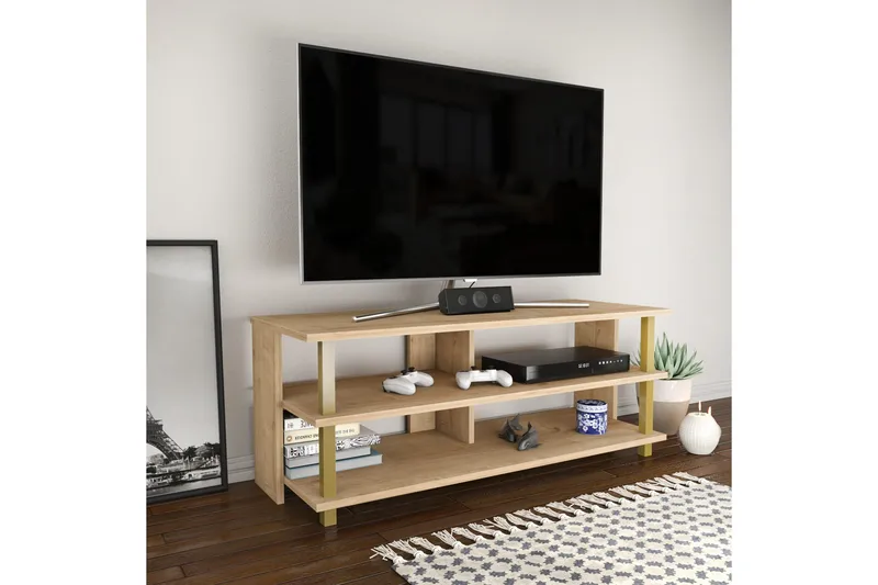 Andifli Tv-benk 120x47,4 cm - Gull - Møbler - Mediamøbel & tv møbel - TV-benk & mediabenk