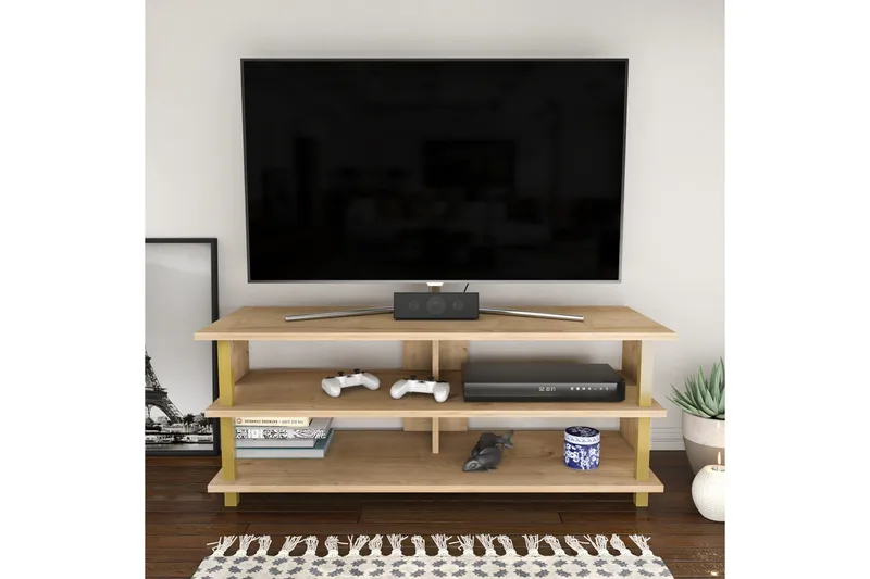 Andifli Tv-benk 120x47,4 cm - Gull - Møbler - Mediamøbel & tv møbel - TV-benk & mediabenk