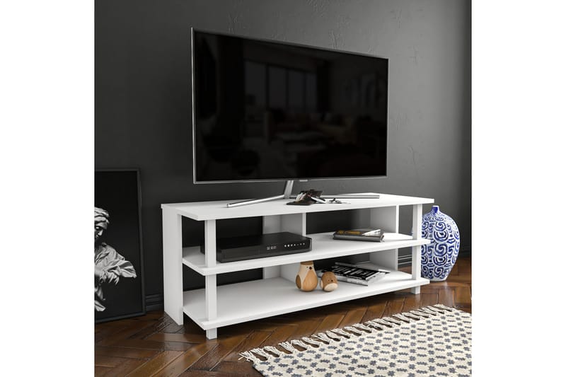 Andifli Tv-benk 120x47,4 cm - Hvit - TV-benk & mediabenk