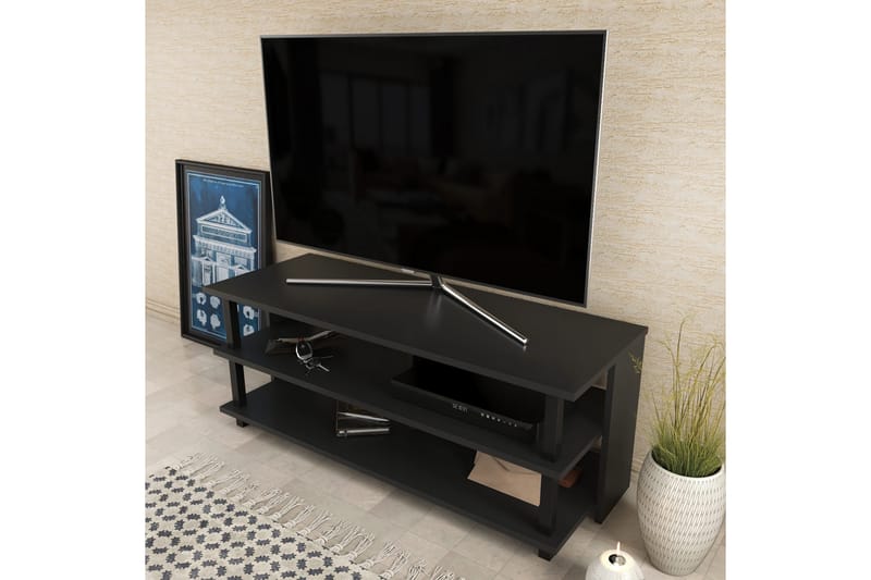 Andifli Tv-benk 120x47,4 cm - Svart - TV-benk & mediabenk
