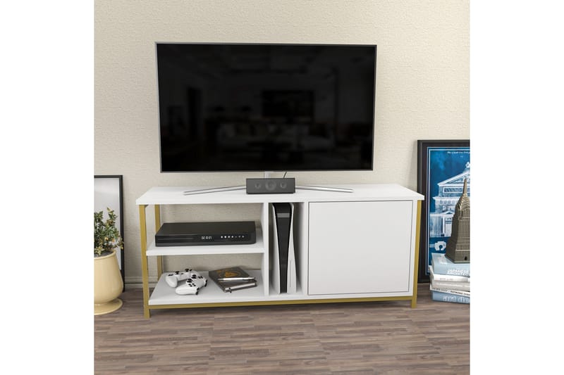 Andifli Tv-benk 120x50,8 cm - Gull - TV-benk & mediabenk