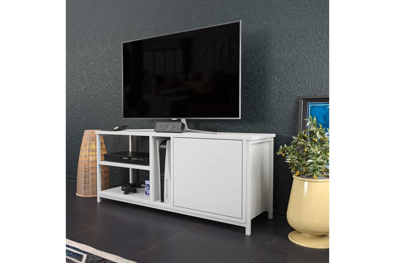 Andifli Tv-benk 120x50,8 cm - Hvit - TV-benk & mediabenk