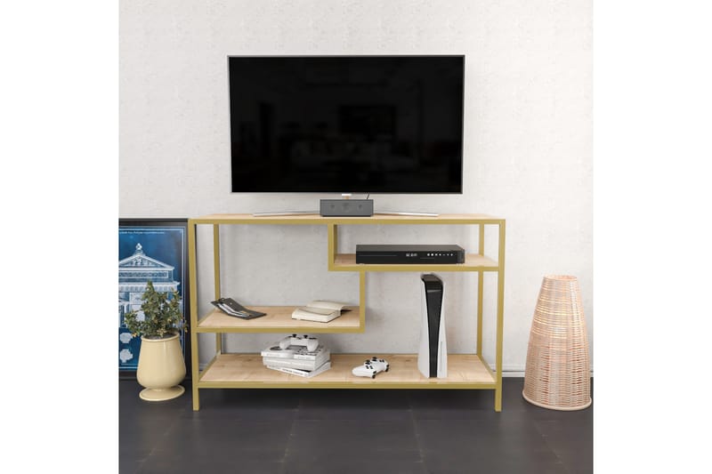 Andifli Tv-benk 120x75 cm - Gull - TV-benk & mediabenk