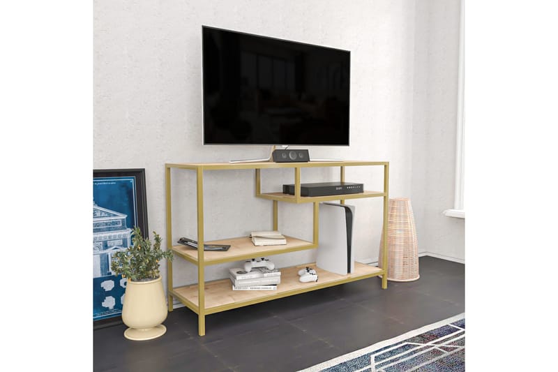 Andifli Tv-benk 120x75 cm - Gull - TV-benk & mediabenk