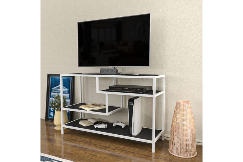 Andifli Tv-benk 120x75 cm - Hvit - TV-benk & mediabenk