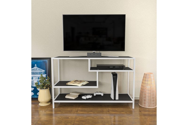 Andifli Tv-benk 120x75 cm - Hvit - TV-benk & mediabenk