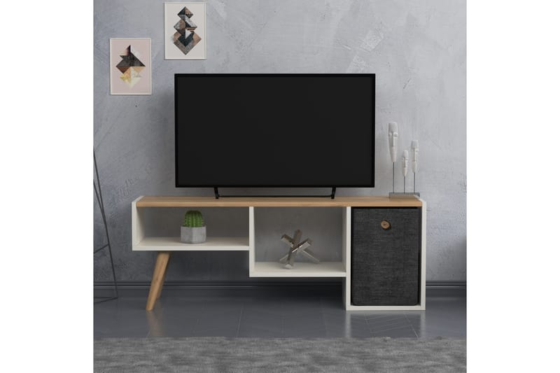 Andifli Tv-benk 121x45 cm - Hvit - TV-benk & mediabenk