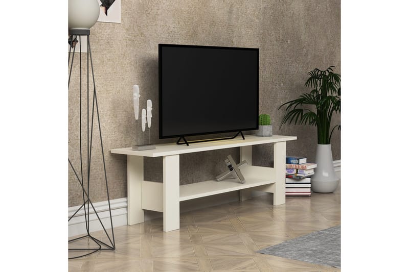Andifli Tv-benk 125x40 cm - Hvit - TV-benk & mediabenk