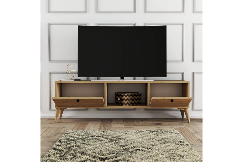 Andifli Tv-benk 138x42,6 cm - Brun - Møbler - Mediamøbel & tv møbel - TV-benk & mediabenk