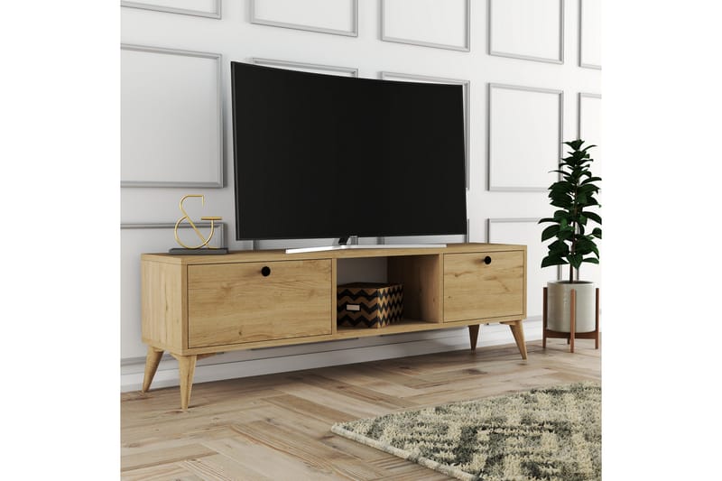 Andifli Tv-benk 138x42,6 cm - Brun - Møbler - Mediamøbel & tv møbel - TV-benk & mediabenk