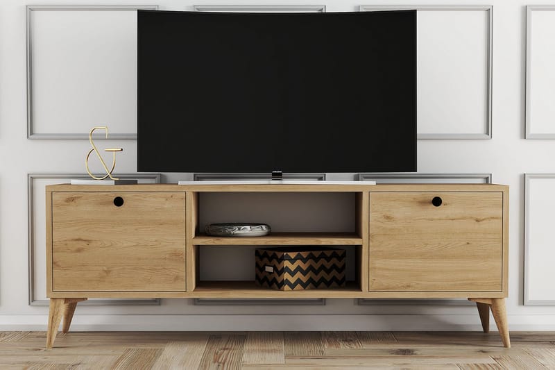 Andifli Tv-benk 138x42,6 cm - Brun - Møbler - Mediamøbel & tv møbel - TV-benk & mediabenk