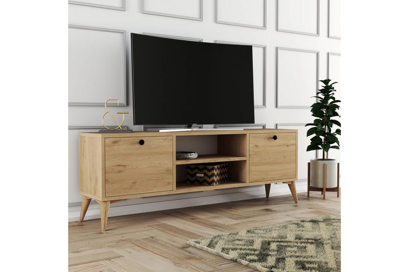 Andifli Tv-benk 138x42,6 cm - Brun - Møbler - Mediamøbel & tv møbel - TV-benk & mediabenk