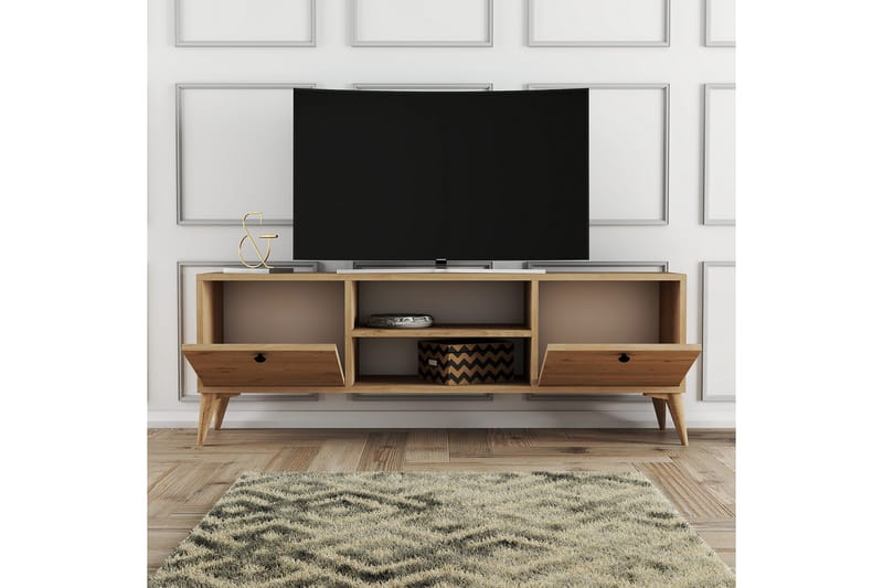 Andifli Tv-benk 138x42,6 cm - Brun - Møbler - Mediamøbel & tv møbel - TV-benk & mediabenk