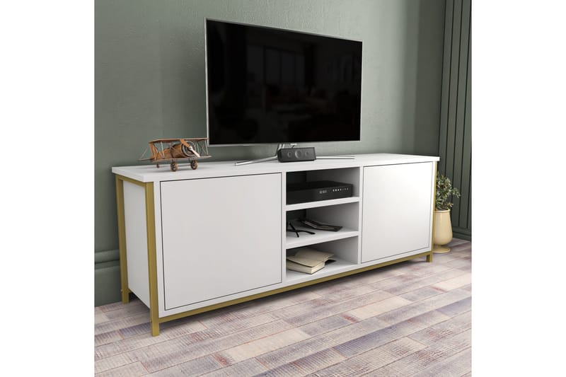Andifli Tv-benk 140x50,8 cm - Gull - Møbler - Mediamøbel & tv møbel - TV-benk & mediabenk