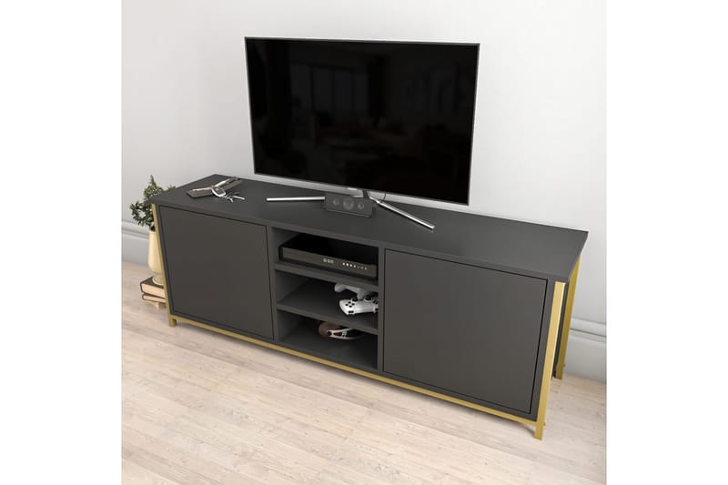 Andifli Tv-benk 140x50,8 cm - Gull - Møbler - Mediamøbel & tv møbel - TV-benk & mediabenk