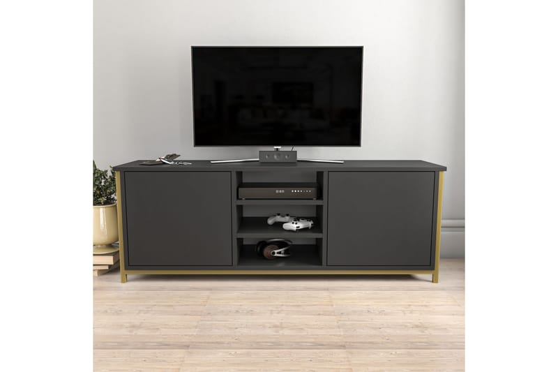 Andifli Tv-benk 140x50,8 cm - Gull - Møbler - Mediamøbel & tv møbel - TV-benk & mediabenk