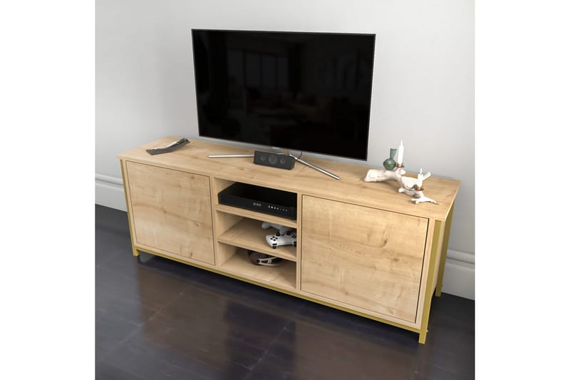 Andifli Tv-benk 140x50,8 cm - Gull - TV-benk & mediabenk