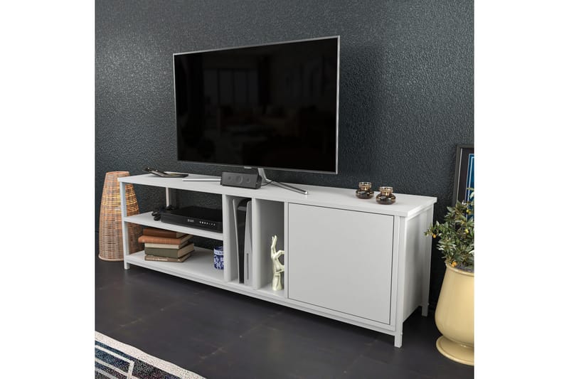 Andifli Tv-benk 140x50,8 cm - Hvit - Møbler - Mediamøbel & tv møbel - TV-benk & mediabenk