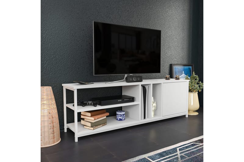 Andifli Tv-benk 140x50,8 cm - Hvit - TV-benk & mediabenk