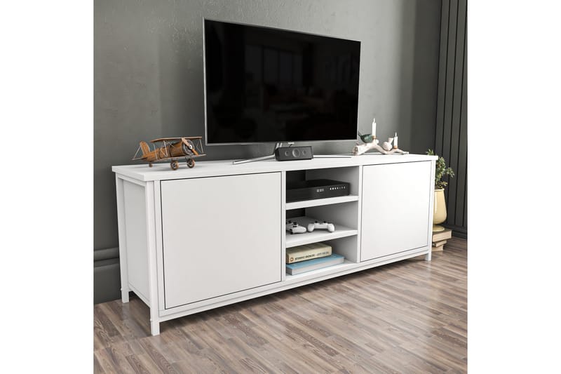 Andifli Tv-benk 140x50,8 cm - Hvit - TV-benk & mediabenk