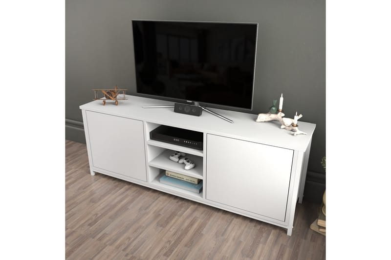 Andifli Tv-benk 140x50,8 cm - Hvit - TV-benk & mediabenk