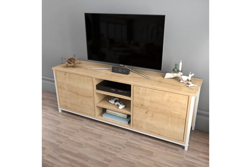 Andifli Tv-benk 140x50,8 cm - Hvit - Møbler - Mediamøbel & tv møbel - TV-benk & mediabenk