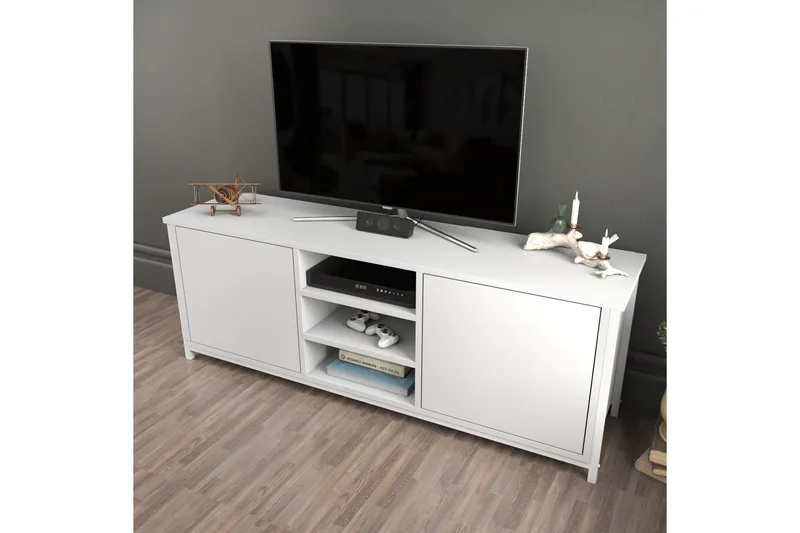 Andifli Tv-benk 140x50,8 cm - Hvit - Møbler - Mediamøbel & tv møbel - TV-benk & mediabenk