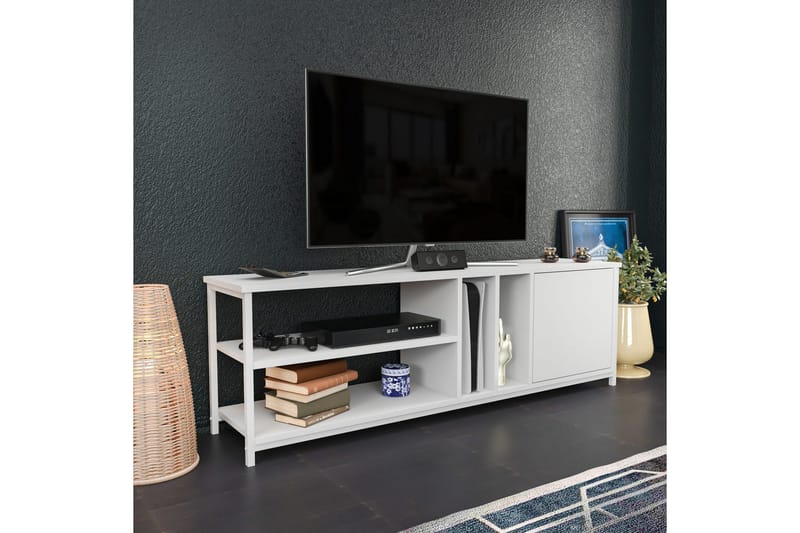 Andifli Tv-benk 140x50,8 cm - Hvit - Møbler - Mediamøbel & tv møbel - TV-benk & mediabenk