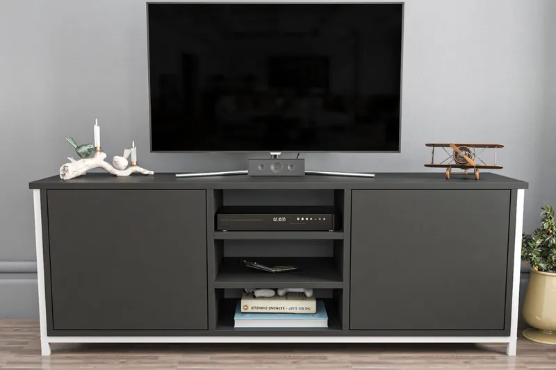 Andifli Tv-benk 140x50,8 cm - Hvit - Møbler - Mediamøbel & tv møbel - TV-benk & mediabenk