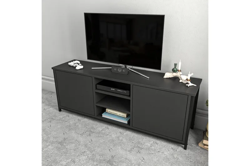 Andifli Tv-benk 140x50,8 cm - Svart - Møbler - Mediamøbel & tv møbel - TV-benk & mediabenk