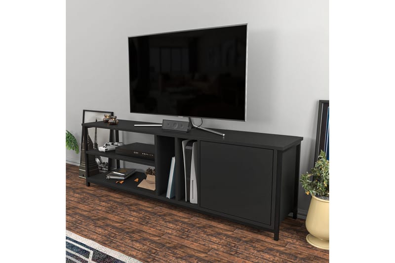 Andifli Tv-benk 140x50,8 cm - Svart - Møbler - Mediamøbel & tv møbel - TV-benk & mediabenk