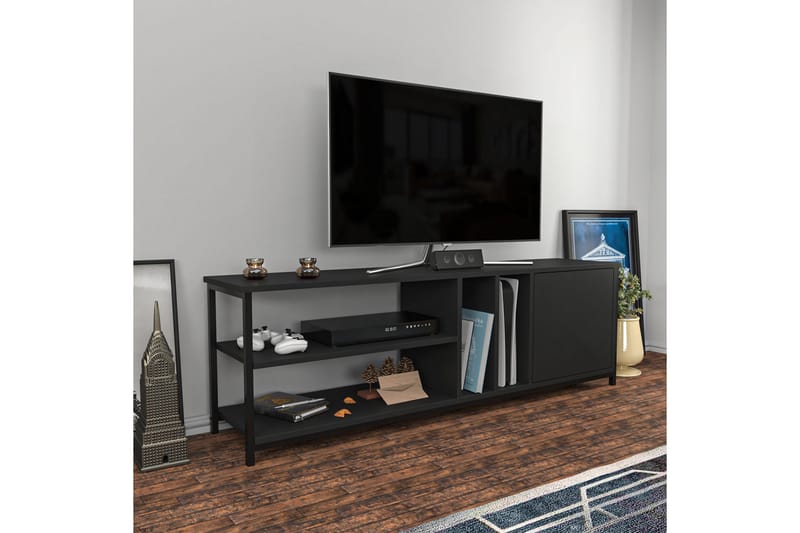 Andifli Tv-benk 140x50,8 cm - Svart - Møbler - Mediamøbel & tv møbel - TV-benk & mediabenk