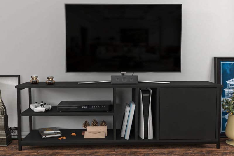Andifli Tv-benk 140x50,8 cm - Svart - Møbler - Mediamøbel & tv møbel - TV-benk & mediabenk