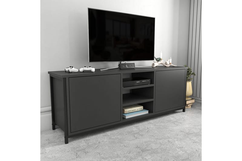 Andifli Tv-benk 140x50,8 cm - Svart - Møbler - Mediamøbel & tv møbel - TV-benk & mediabenk