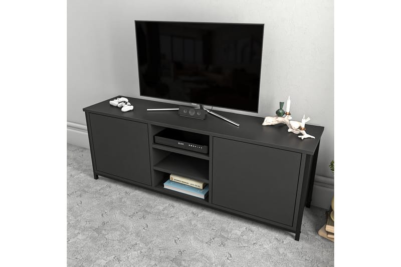 Andifli Tv-benk 140x50,8 cm - Svart - Møbler - Mediamøbel & tv møbel - TV-benk & mediabenk