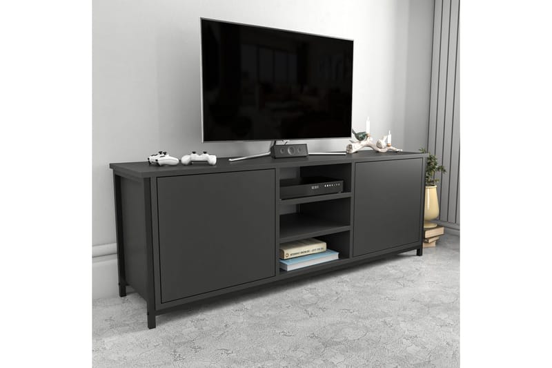 Andifli Tv-benk 140x50,8 cm - Svart - Møbler - Mediamøbel & tv møbel - TV-benk & mediabenk