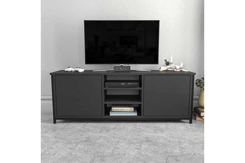 Andifli Tv-benk 140x50,8 cm - Svart - Møbler - Mediamøbel & tv møbel - TV-benk & mediabenk