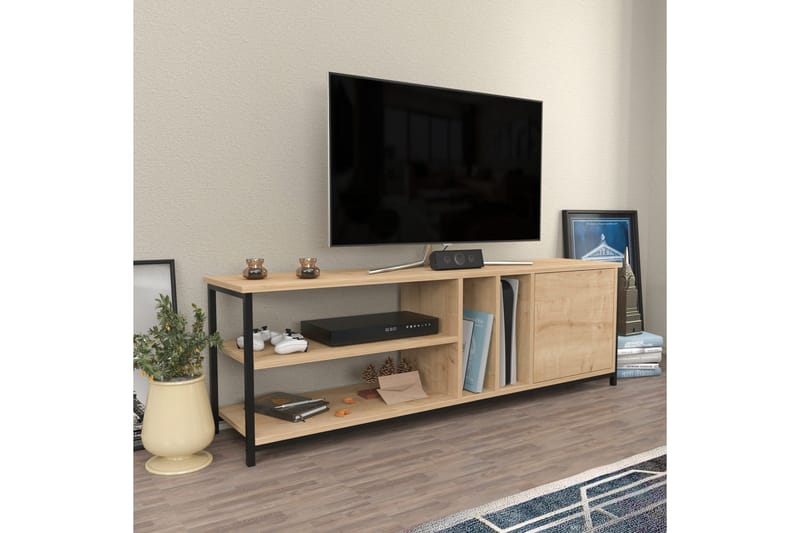 Andifli Tv-benk 140x50,8 cm - Svart - Møbler - Mediamøbel & tv møbel - TV-benk & mediabenk