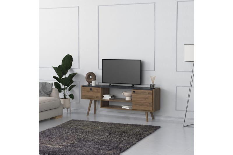 Andifli Tv-benk 140x55 cm - Antrasitt - TV-benk & mediabenk