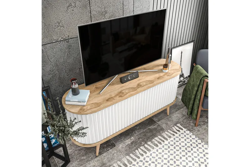 Andifli Tv-benk 140x64 cm - Brun - Møbler - Mediamøbel & tv møbel - TV-benk & mediabenk