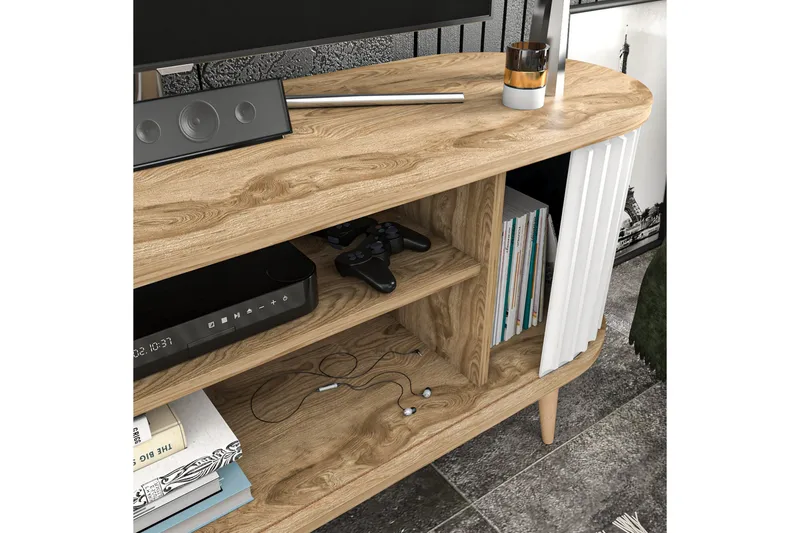 Andifli Tv-benk 140x64 cm - Brun - Møbler - Mediamøbel & tv møbel - TV-benk & mediabenk