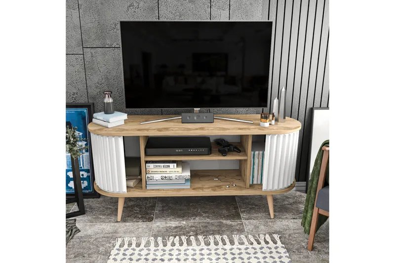Andifli Tv-benk 140x64 cm - Brun - Møbler - Mediamøbel & tv møbel - TV-benk & mediabenk